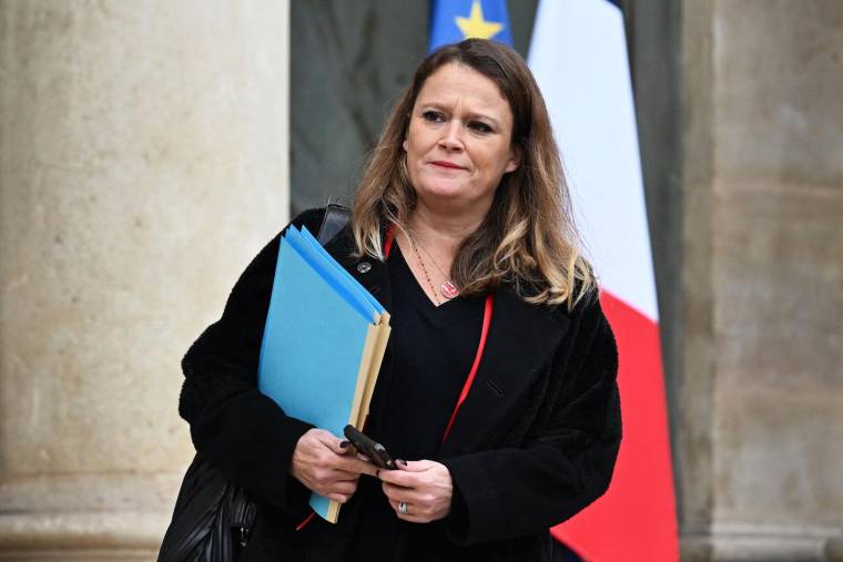 Olivia Grégoire à Paris le 29 novembre 2022. ( AFP / EMMANUEL DUNAND )