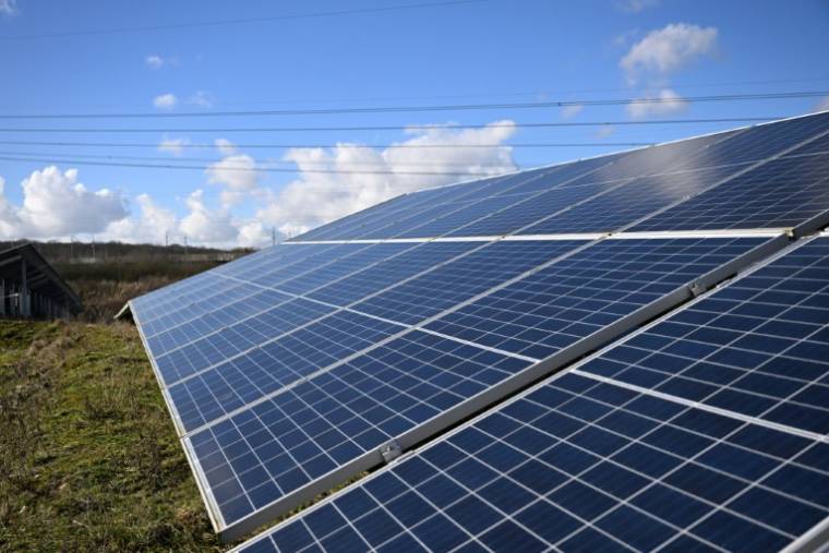 The Marcoussis solar farm, February 12, 2024 in Essonne (AFP / Bertrand GUAY)