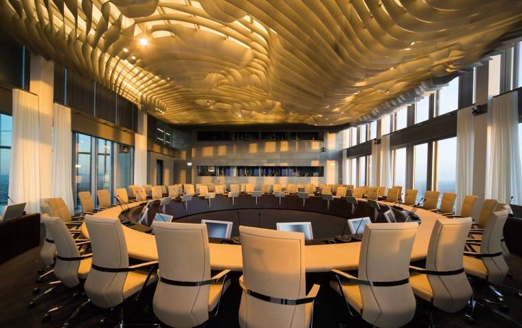 La salle du conseil des membres de la BCE. (Crédits photo : BCE -  )