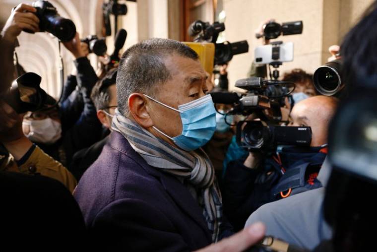 HONG KONG: LE MAGNAT DE LA PRESSE JIMMY LAI RETOURNE EN PRISON