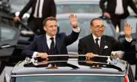 Le roi Mohammed VI (à droite) du Maroc et le président français Emmanuel Macron à Rabat, la capitale, le 28 octobre 2024 ( POOL / Ludovic MARIN )