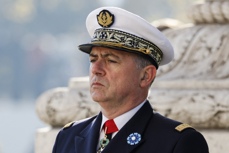 L'Amiral Pierre Vandier, à Paris, le 11 novembre 2021 ( POOL / LUDOVIC MARIN )