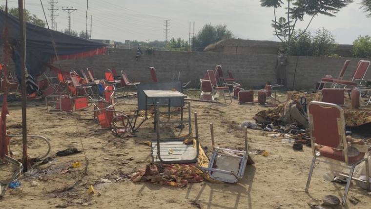 Conséquences de l'explosion d'une bombe à Bajaur
