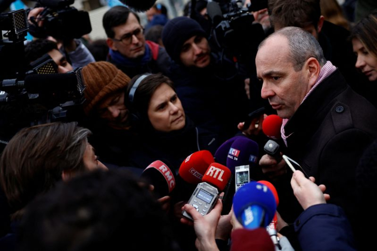 Laurent Berger lors d'une conférence de presse en 2023