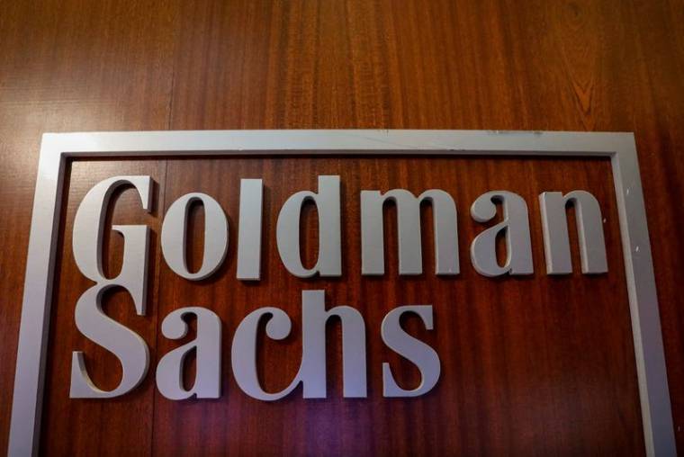 Le logo de Goldman Sachs à la Bourse de New York