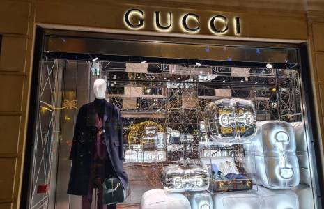 Boutique Gucci, dans le quartier de La Madeleine, à Paris. (Crédit: L. Grassin / )