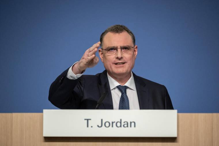 Thomas Jordan à Bern le 15 décembre 2022.  ( AFP / FABRICE COFFRINI )