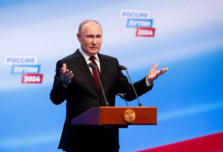 Photo du président réélu de la Russie, Vladimir Poutine