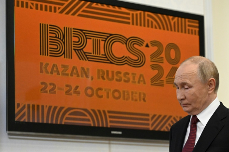 Le président russe Vladimir Poutine à Kazan, en marge du sommet des Brics, le 22 octobre 2024 (POOL/Alexander NEMENOV)