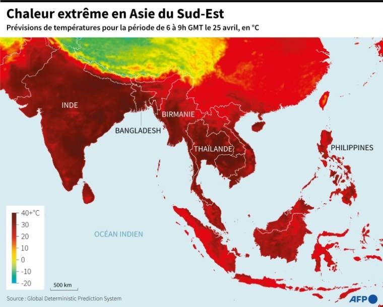 Chaleur extrême en Asie du Sud-Est ( AFP / Julia Han JANICKI )