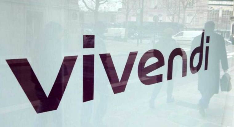 Logo du siège de Vivendi, à Paris. (© E. Piermont / AFP)