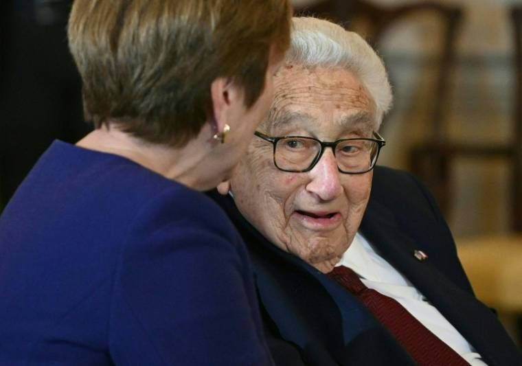 L'ancien secrétaire d'Etat américain Henry Kissinger à Washington, le 1er décembre 2022 ( AFP / ROBERTO SCHMIDT )