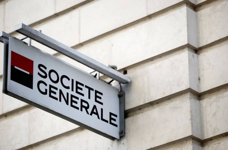 Le logo de la banque Société générale à Nantes