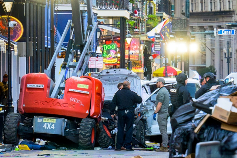 Shamsud-Din Bahar Jabbar, le suspect décédé de l'attaque au véhicule-bélier à la Nouvelle-Orléans qui a fait au moins 15 morts mercredi, était "inspiré" par le groupe Etat islamique et se serait radicalisé ces dernières années ( AFP / Matthew HINTON )