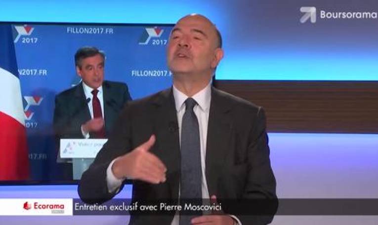 "Avec Fillon je ne suis pas tenté par la thatchérisation de l'économie française", selon Pierre Moscovici
