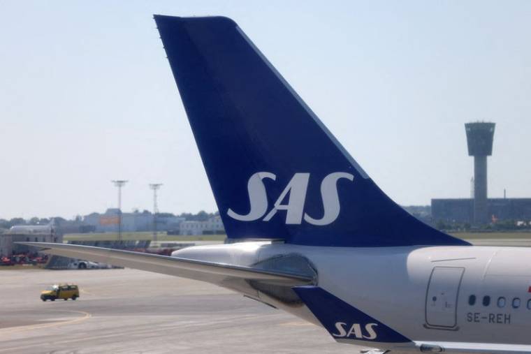 Un avion de SAS sur le tarmac de l'aéroport de Copenhague