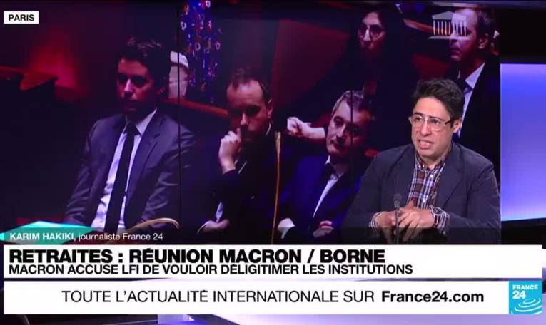 Retraites : réunion avec la Première ministre à l'Élysée, Emmanuel Macron accuse LFI de délégitimer les institutions