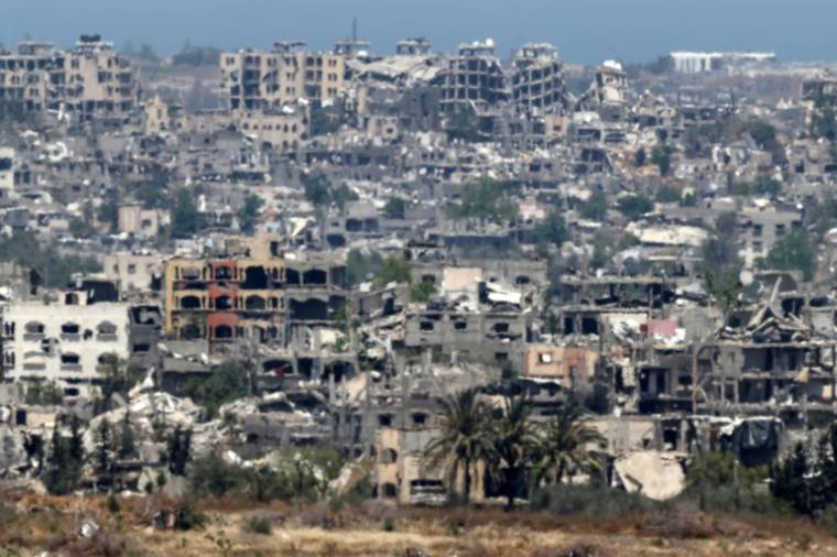 La bande de Gaza dévastée, le 15 mai 2024 ( AFP / JACK GUEZ )