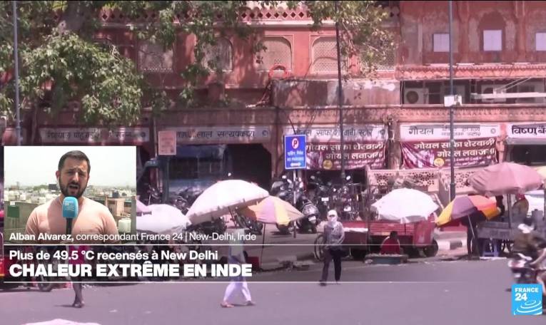 Chaleur extrême en Inde : plus de 49,5°C recensés à New Delhi