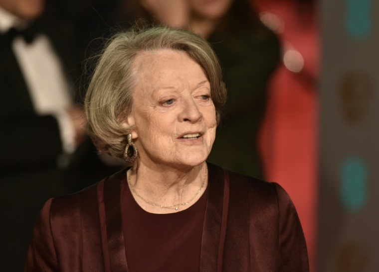 L'actrice britannique Maggie Smith, à Londres lors de la cérémonie des Baftas, le 14 février 2016 ( AFP / Niklas HALLE'N )