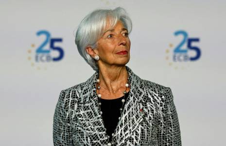 Christine Lagarde, à Francfort, le 24 mai 2023 ( POOL / KAI PFAFFENBACH )