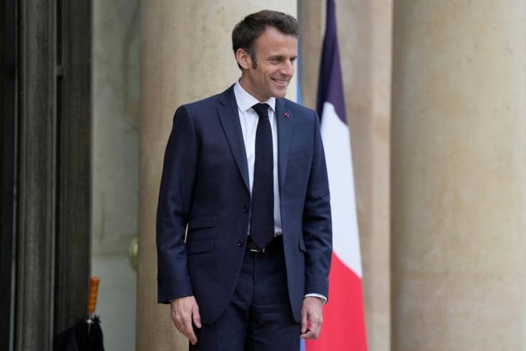Photo du président français Emmanuel Macron au Palais de l'Elysée