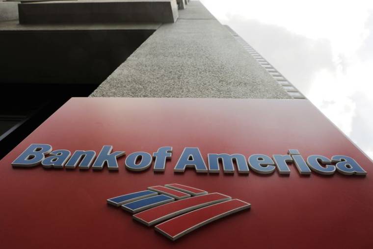 Le logo de Bank of America sur un bâtiment de New-York
