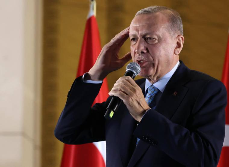 Recep Tayyip Erdogan, le 29 mai 2023, à Ankara ( AFP / Adem ALTAN )