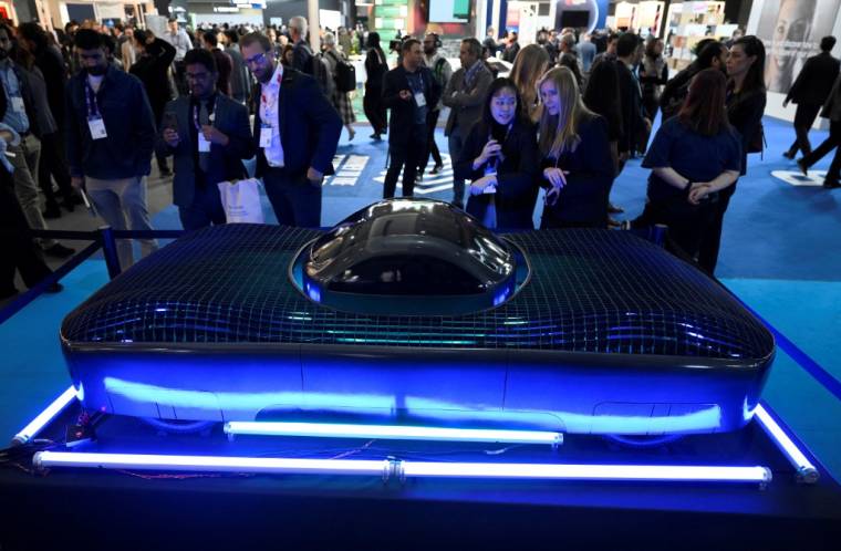 Un prototype au Salon de l'automobile de Barcelone, en Espagne, le 26 février 2024. ( AFP / JOSEP LAGO )