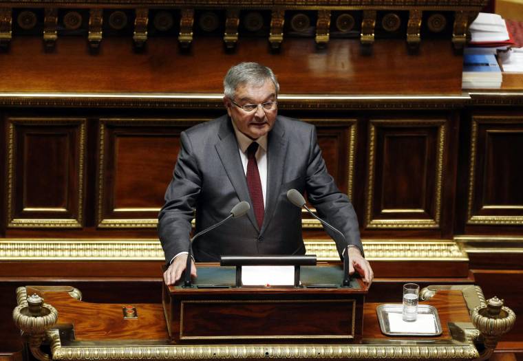 Michel Mercier, en 2016, à la tribune du Sénat ( AFP / FRANCOIS GUILLOT )