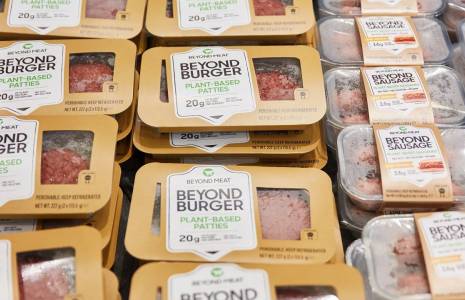 Des produits Beyond Meat dans un supermarché américain. (crédit photo : Adobe Stock /  )