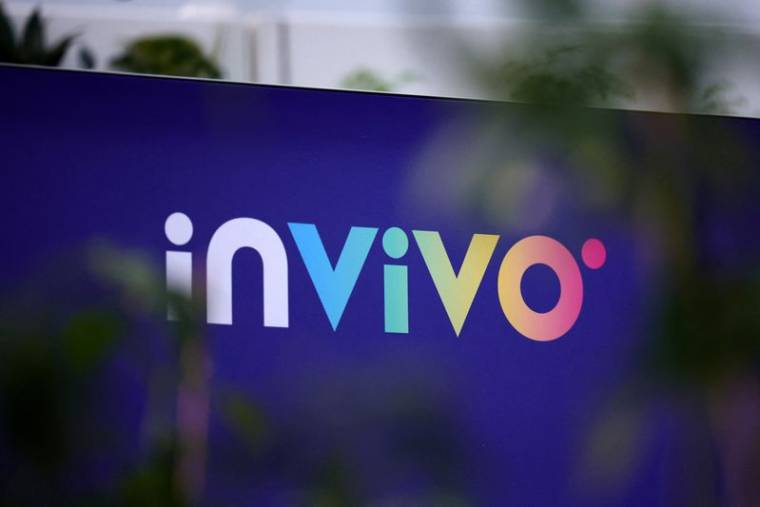 Le logo d'InVivo au siège de la société à Paris