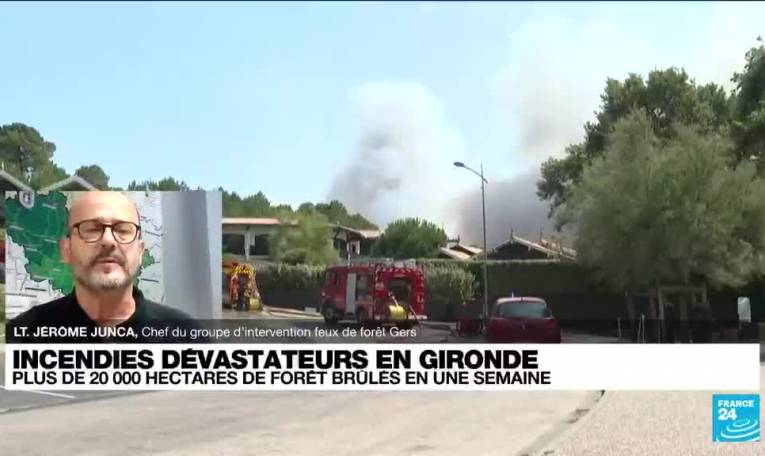Incendies en Gironde: "Peu de pompiers en France ont pu être confrontés à ce type de feu"