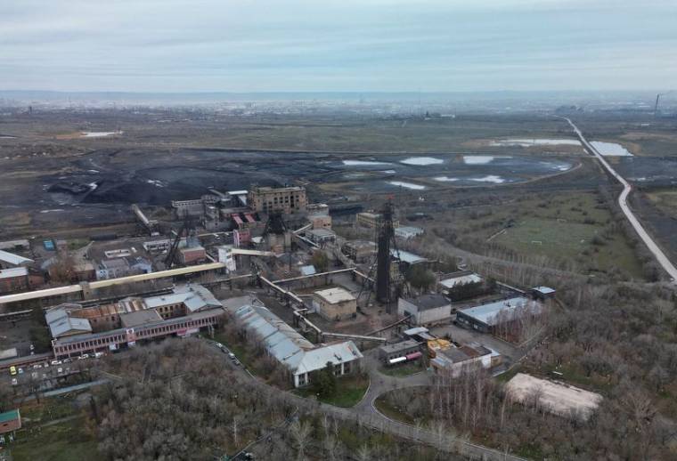 Une vue de la mine de charbon Kostenko à Karaganda