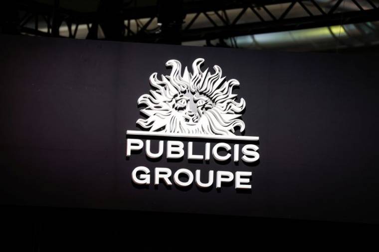 Logo de Publicis Groupe lors de la conférence Viva Technology au parc des expositions de la Porte de Versailles à Paris