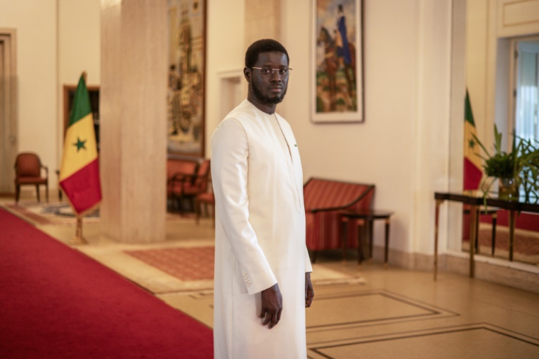 Le président sénégalais Bassirou Diomaye Faye au palais présidentiel à Dakar le 28 novembre 2024 ( AFP / JOHN WESSELS )