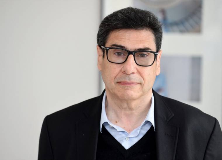L'économiste Philippe Aghion, le 8 juin 2021 au Collège de France à Paris. ( AFP / ERIC PIERMONT )