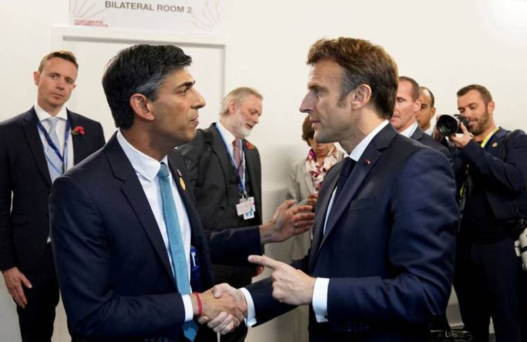 Le premier ministre britannique Rishi Sunak rencontre le président français Emmanuel Macron
