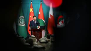 Le président chinois Xi Jinping s'exprime lors de la cérémonie d'ouverture d'un Forum associant la Chine aux pays arabes, le 30 mai 2024 à Pékin ( AFP / JADE GAO )