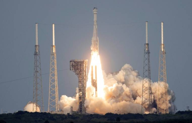 Décollage d'une fusée Atlas V de United Launch Alliance avec la capsule Starliner de Boeing sans équipage à bord, le 19 mai 2022 à Cap Canaveral, en Floride ( NASA / Joel KOWSKY )