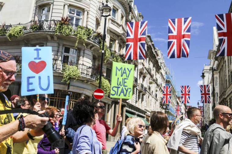 Manifestation en Grande-Bretagne en faveur de l'UE