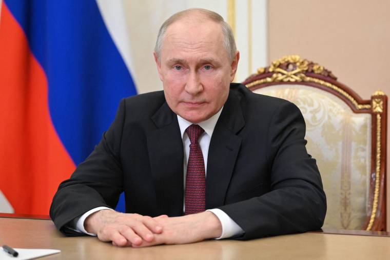 Vladimir Poutine à Moscou le 25 juillet. ( SPUTNIK / ALEXANDER KAZAKOV )