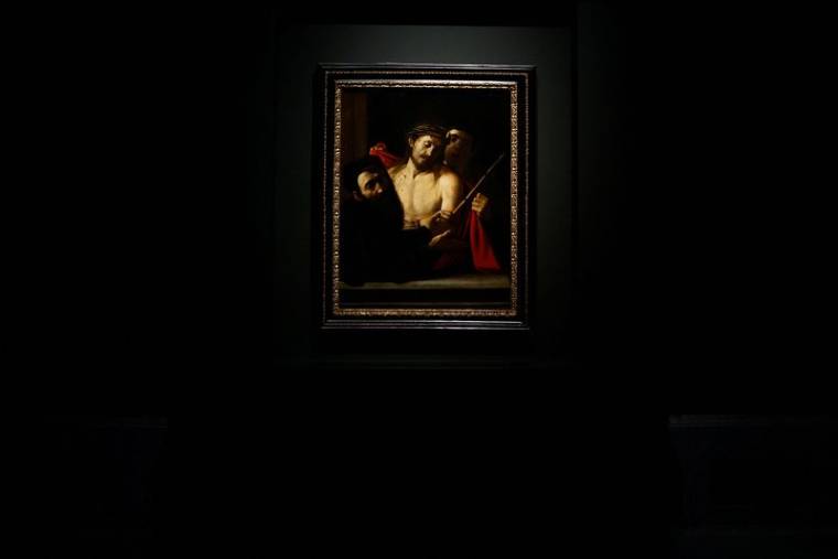 La peinture "Ecce Homo" du maître baroque italien Le Caravage exposée au musée du Prado à Madrid