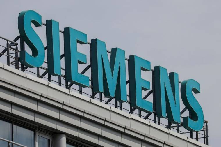 Le logo de Siemens à Moscou, en Russie
