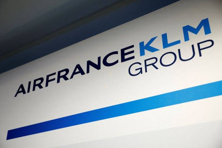 Photo d'archives: Le logo du groupe Air France-KLM à Paris