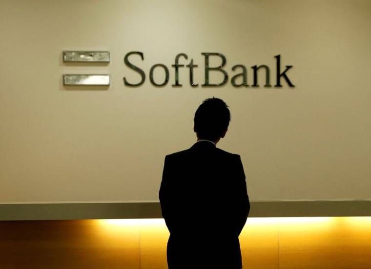 Le logo de SoftBank Group Corp au siège de la société à Tokyo