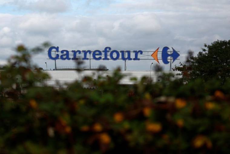 Le logo de Carrefour à Paris