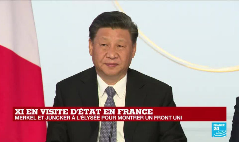 REPLAY - Discours de Xi Jinping lors de la réunion à l'Elysée avec Macron, Merkel et Juncker