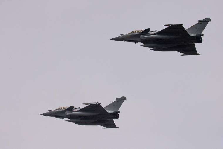 Les avions Rafale font partie de la force de dissuasion nucléaire française (illustration) ( AFP / THIBAUD MORITZ )