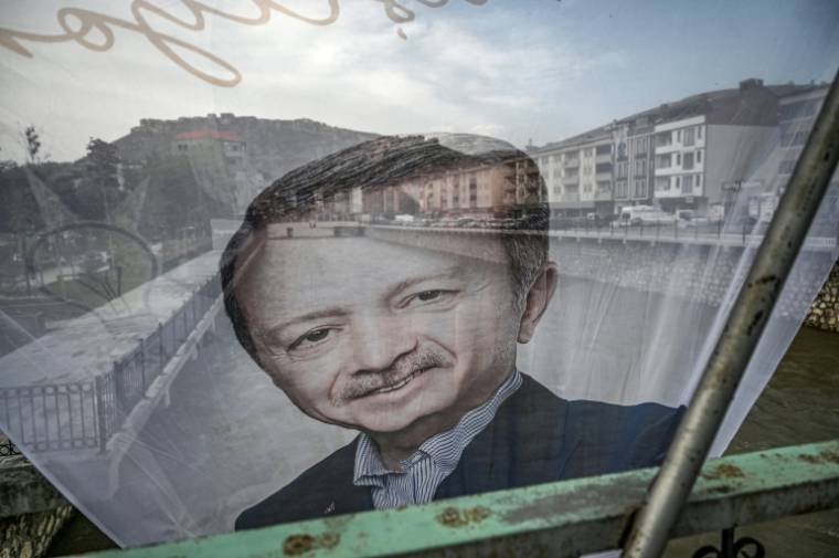 Bayburt, petite ville d'Anatolie orientale et "fortresse Erdogan", a massivement voté au premier tour pour le président sortant Recep Tayyip Erdogan. Bayburt 23 mai 2023. ( AFP / OZAN KOSE )